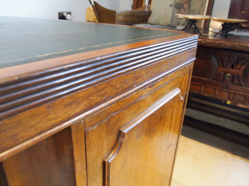 Desk Stunning Art Deco Mahogany Partners desk c1925 View XVI