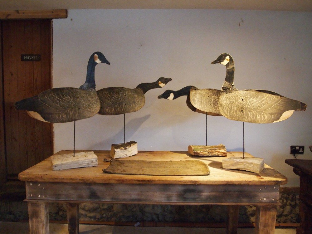 Decoy Geese rare WM R Johnson Seattle Wax card large c1920 View VIII