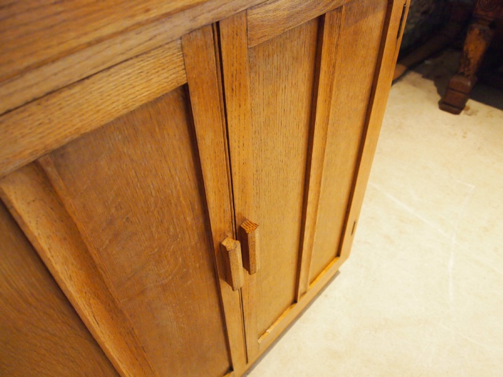 Tallboy cupboard chest of drawers in the manner of Heals Oak c1930 View VI