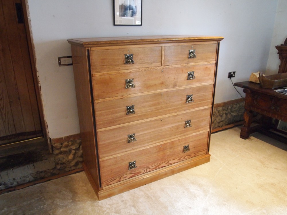 Chest of drawers stunning Arts and Crafts Ash James Parkinson Liverpool c1890
