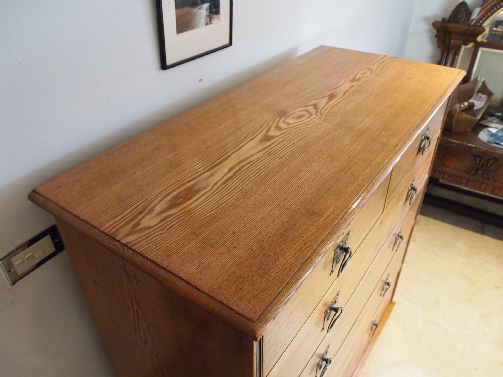 Chest of drawers stunning Arts and Crafts Ash James Parkinson Liverpool c1890 View V