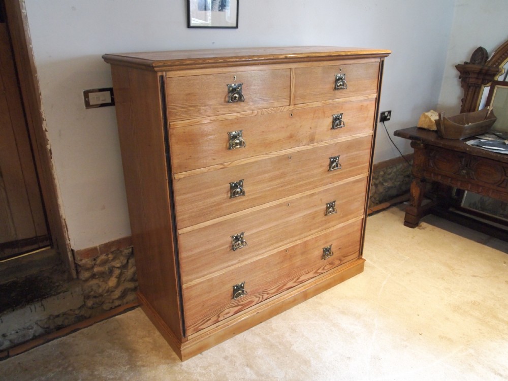 Chest of drawers stunning Arts and Crafts Ash James Parkinson Liverpool c1890 View XII