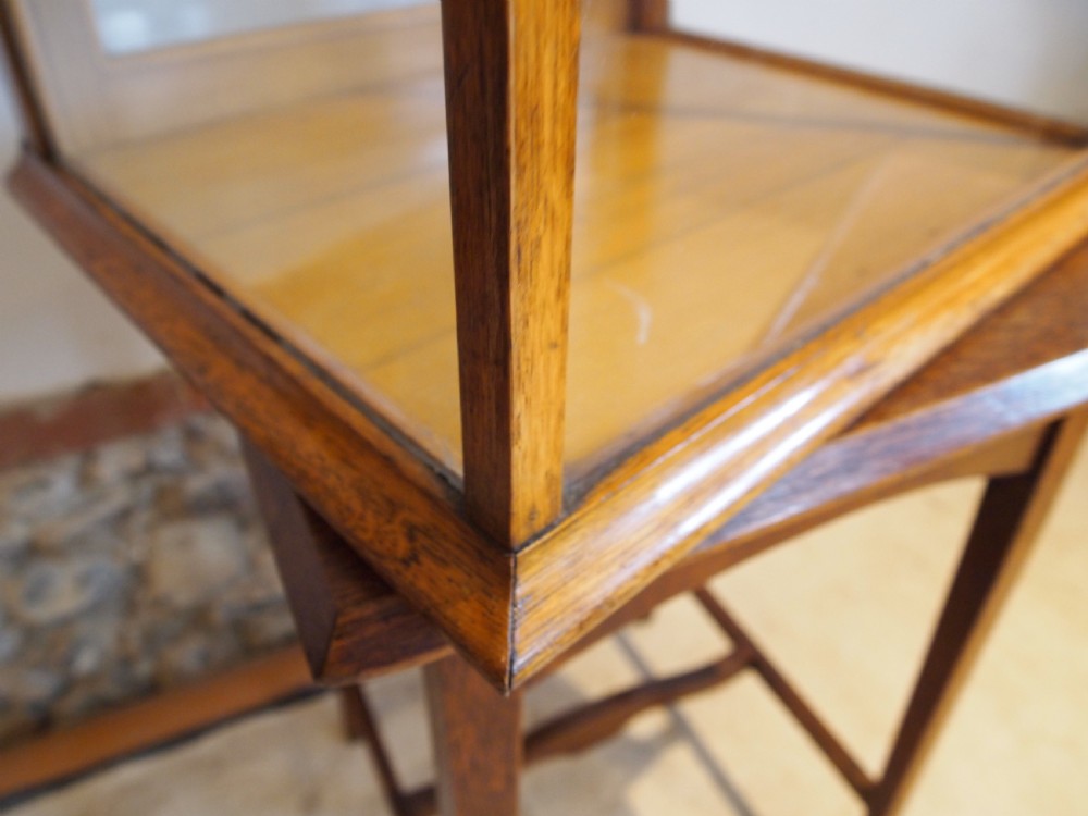 Display cabinet shop counter top Victorian Oak c1890 View III