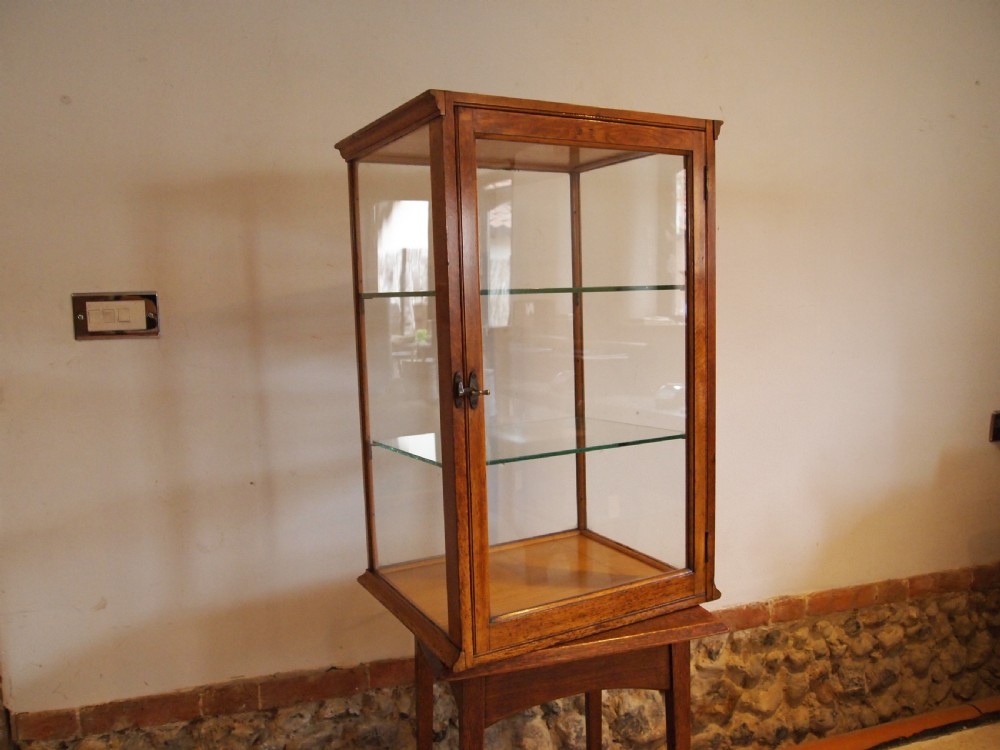 Display cabinet shop counter top Victorian Oak c1890 View VIII