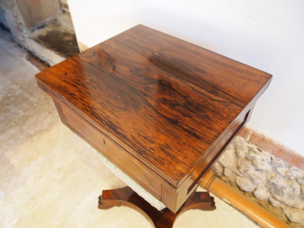 Table work sewing lamp hall side Regency Rosewood c1830 View VI