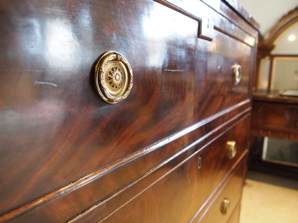 Bookcase secretaire Outstanding George III Mahogany Holkham Hall c1810 View IV