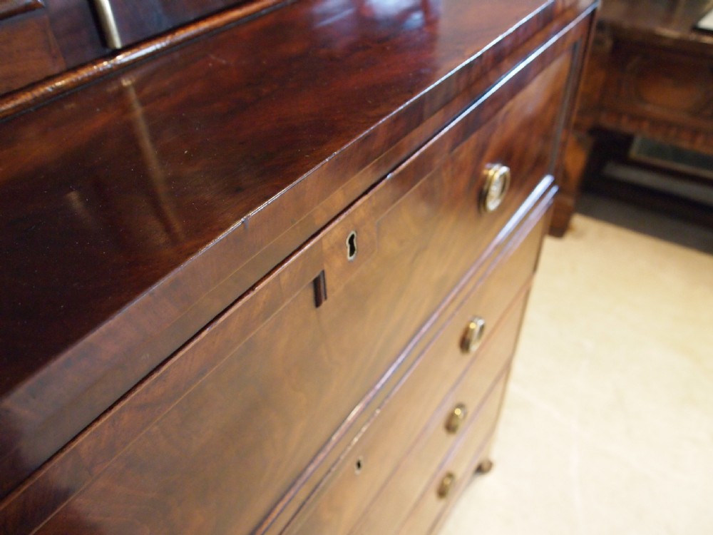 Bookcase secretaire Outstanding George III Mahogany Holkham Hall c1810 View XIII