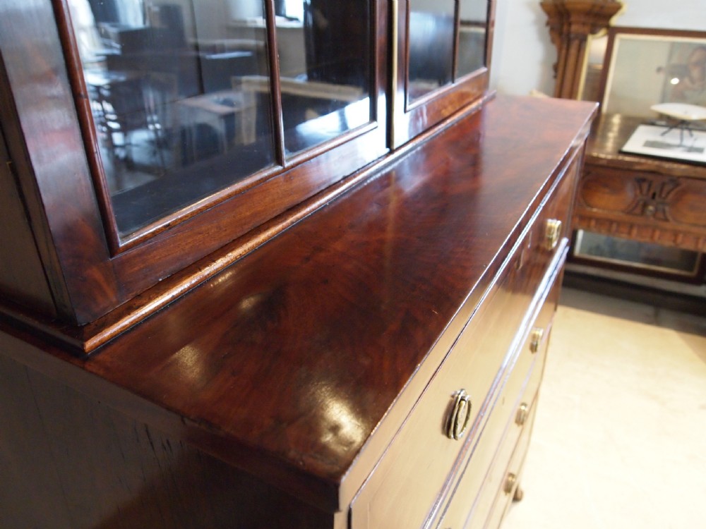 Bookcase secretaire Outstanding George III Mahogany Holkham Hall c1810 View XV