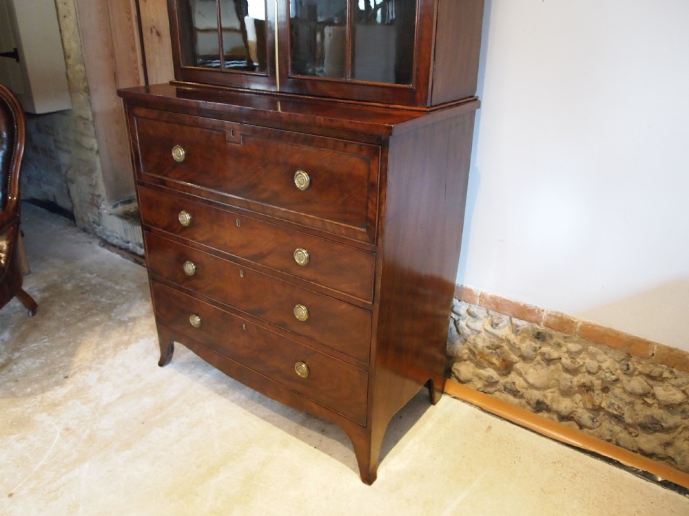 Bookcase secretaire Outstanding George III Mahogany Holkham Hall c1810 View XIX