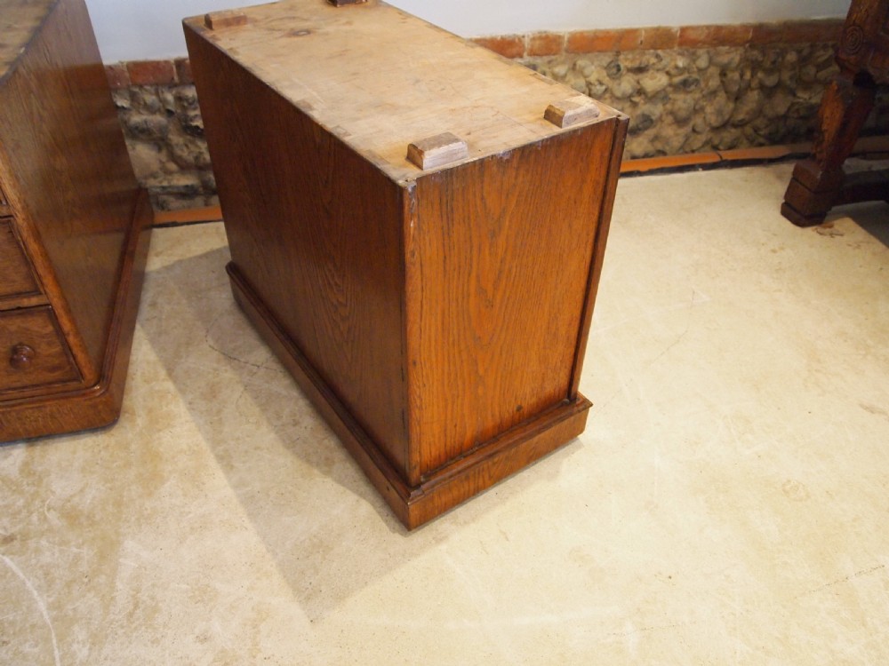Desk superb Victorian Oak twin pedestal three part desk c1880 View XV