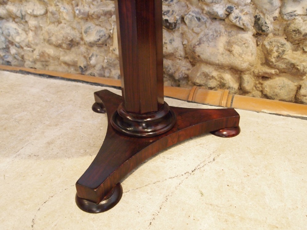 Table fine William IV Rosewood hall lamp side c1835 View II
