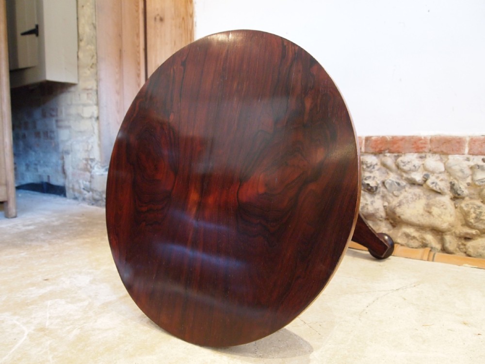 Table fine William IV Rosewood hall lamp side c1835 View VII