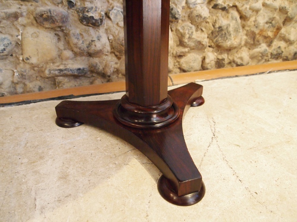 Table fine William IV Rosewood hall lamp side c1835 View IX