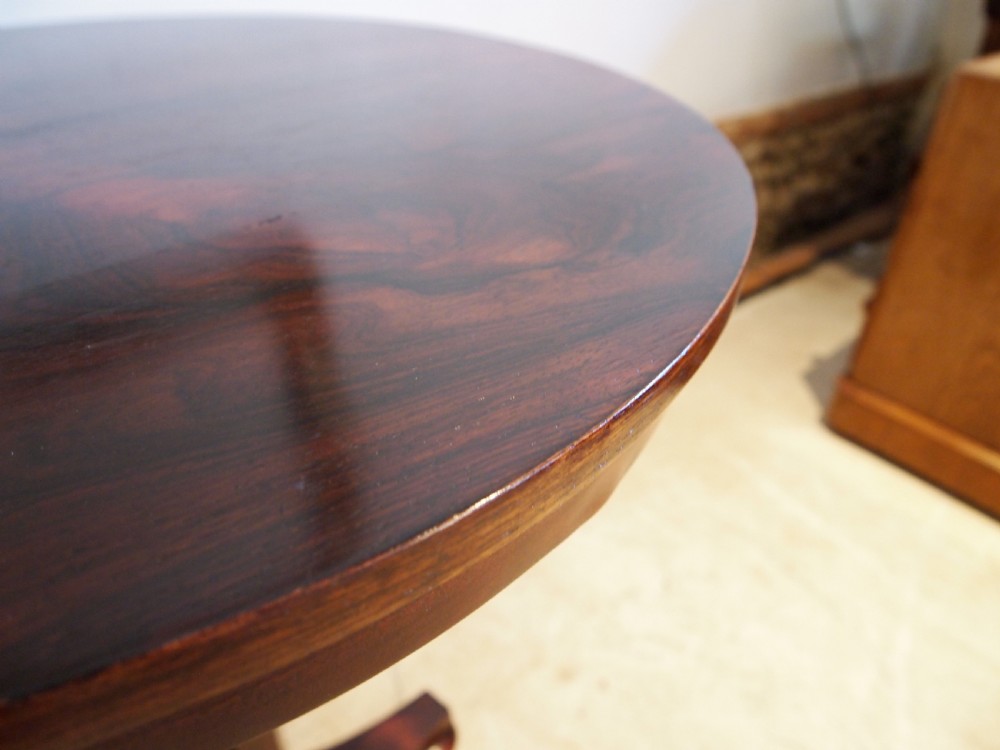 Table fine William IV Rosewood hall lamp side c1835 View XI