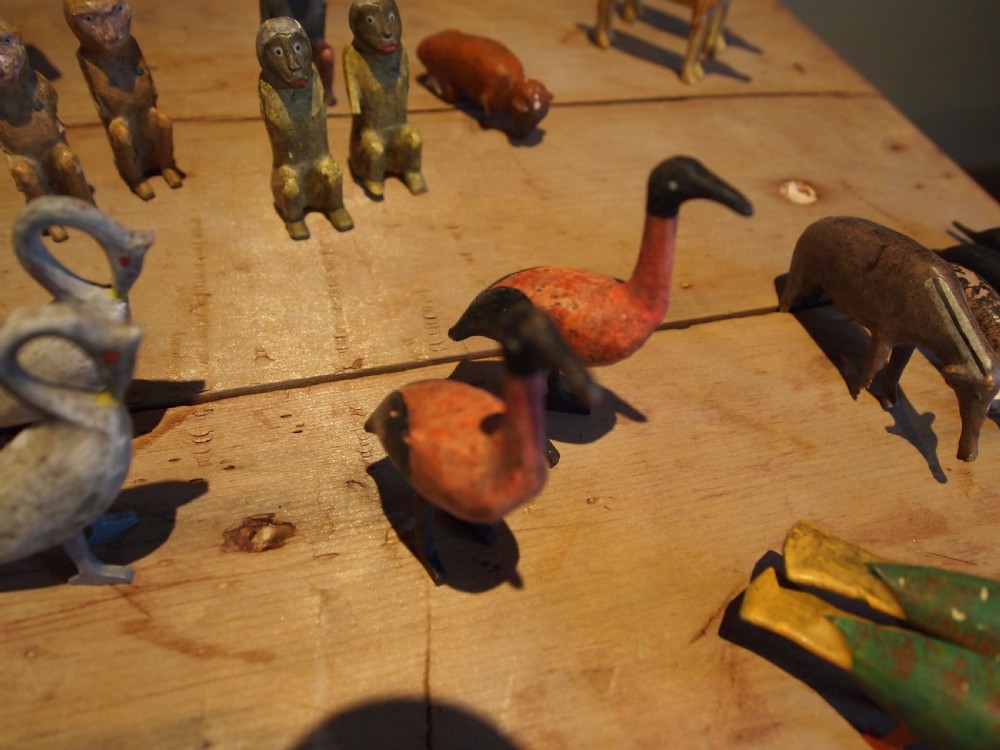 Noah's Ark rare Victorian period folk art 270 animals c1880 View VI