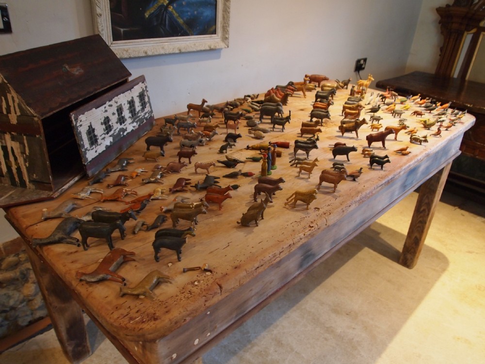 Noah's Ark rare Victorian period folk art 270 animals c1880