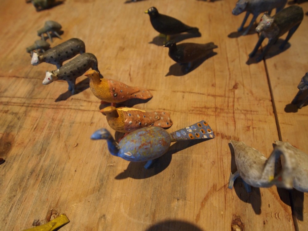 Noah's Ark rare Victorian period folk art 270 animals c1880 View X