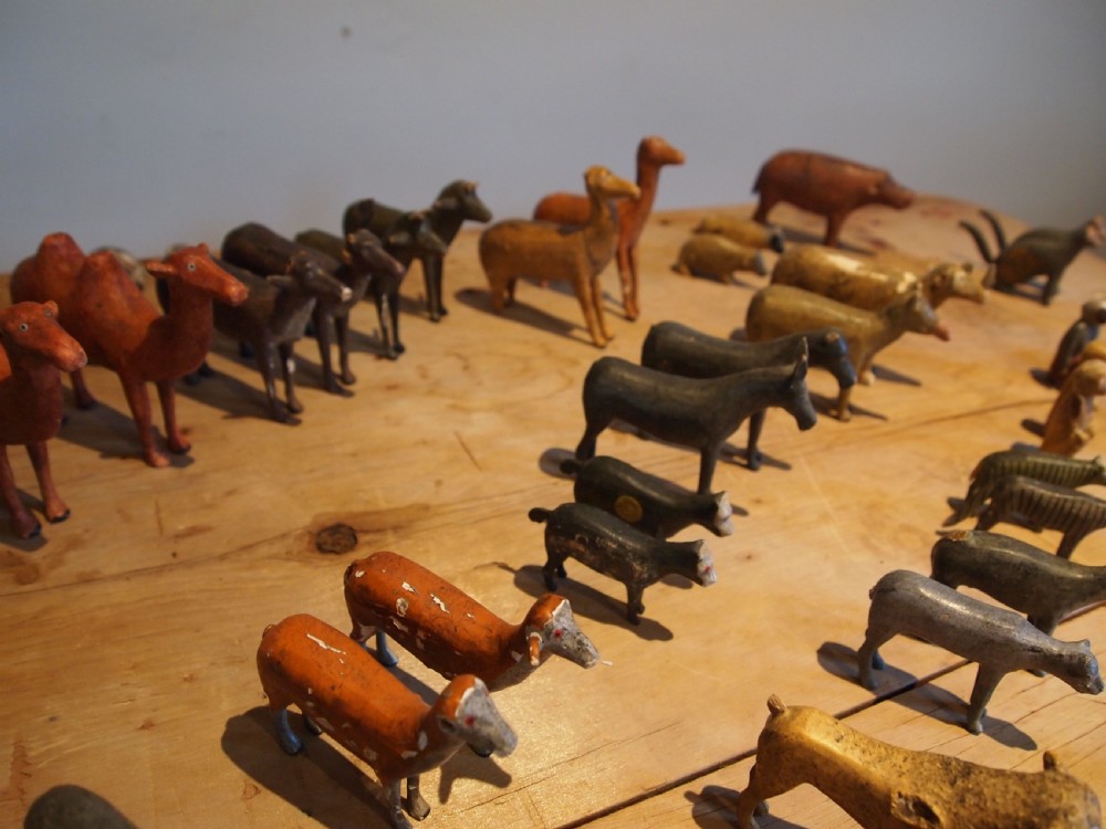 Noah's Ark rare Victorian period folk art 270 animals c1880 View XII