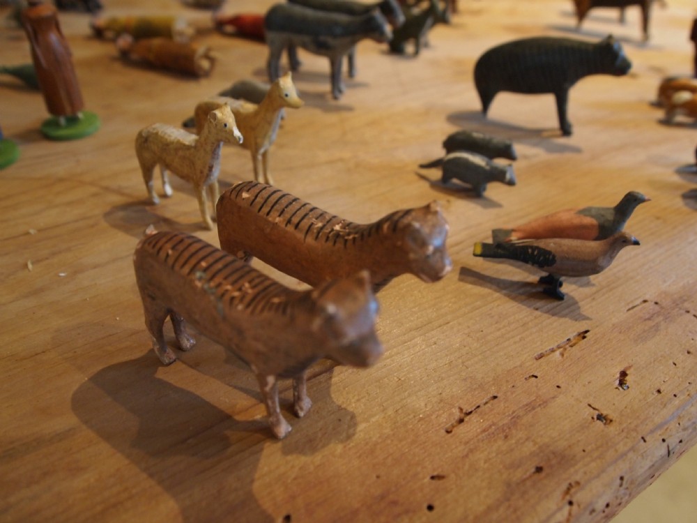 Noah's Ark rare Victorian period folk art 270 animals c1880 View XIX