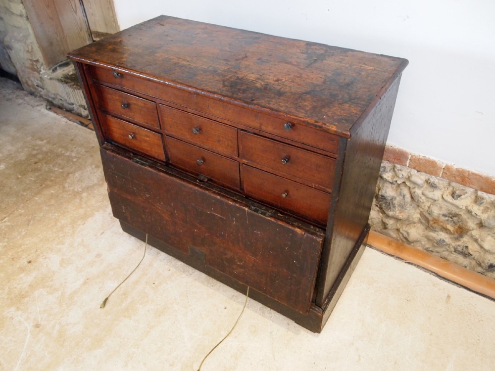 Chest of drawers rare Georgian engineers or carpenters chest c1790