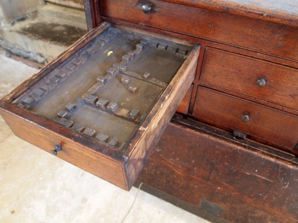 Chest of drawers rare Georgian engineers or carpenters chest c1790 View XI