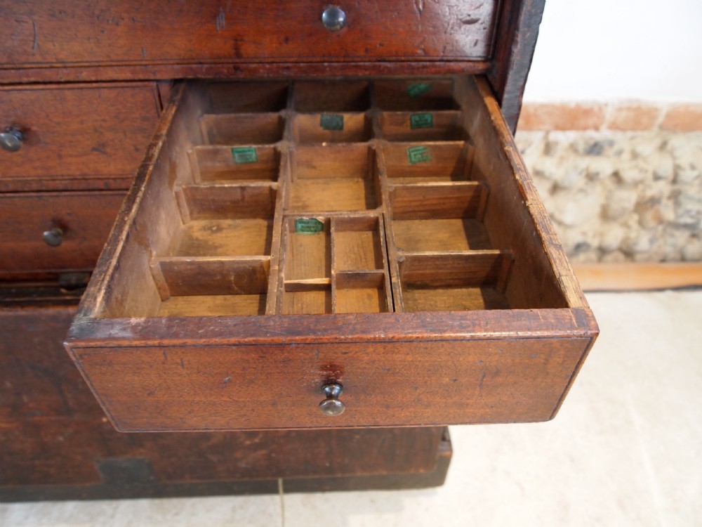 Chest of drawers rare Georgian engineers or carpenters chest c1790 View XX