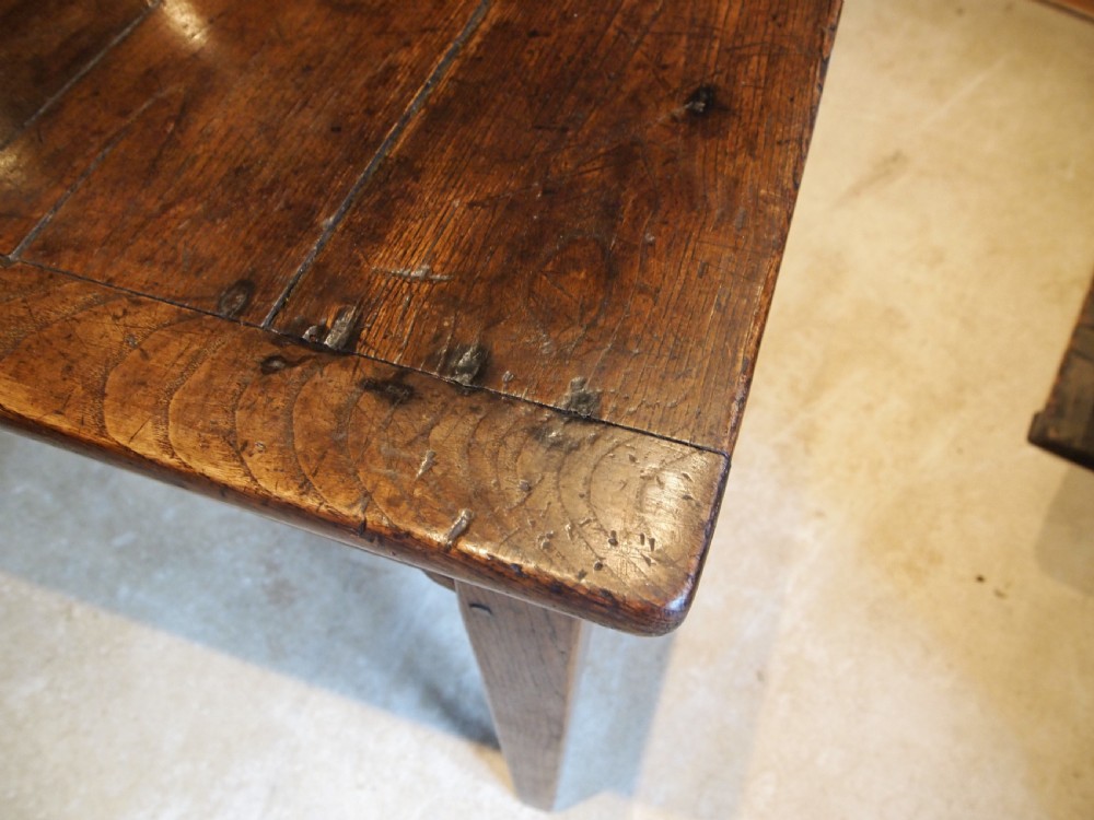 Table Rare Outstanding George III Ash refectory farmhouse dining c1790 View II