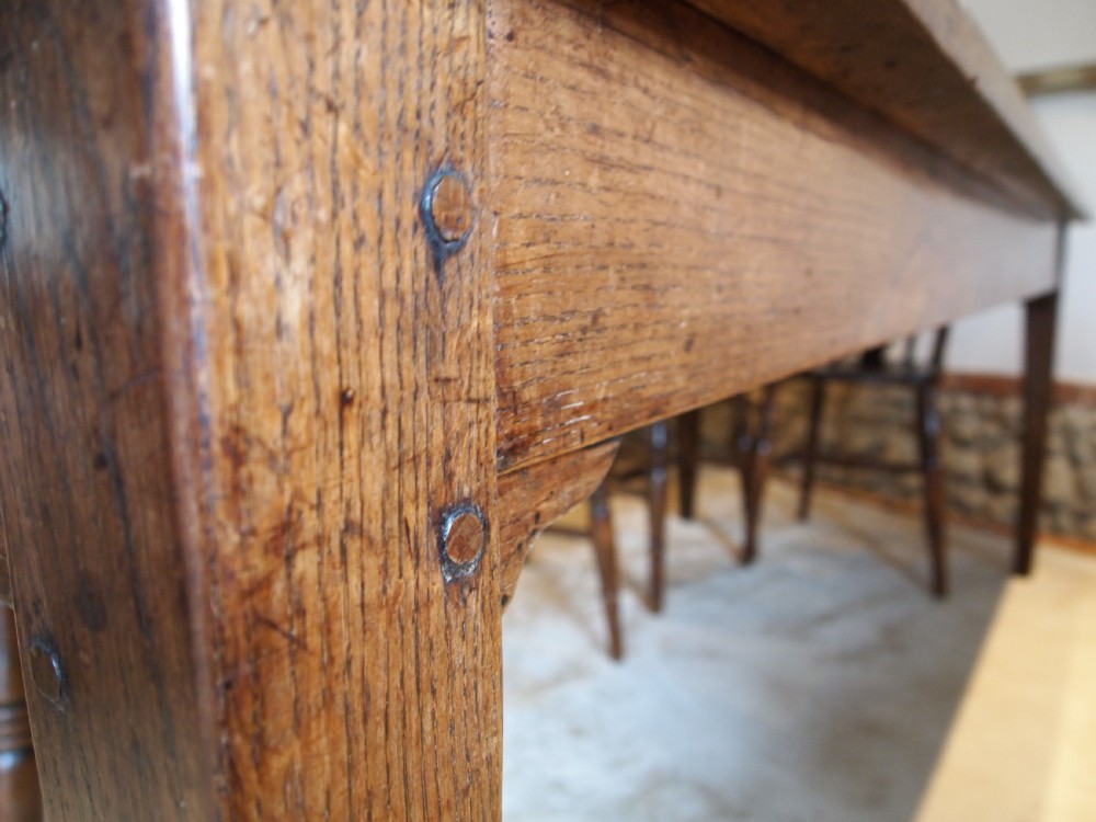 Table Rare Outstanding George III Ash refectory farmhouse dining c1790 View IX