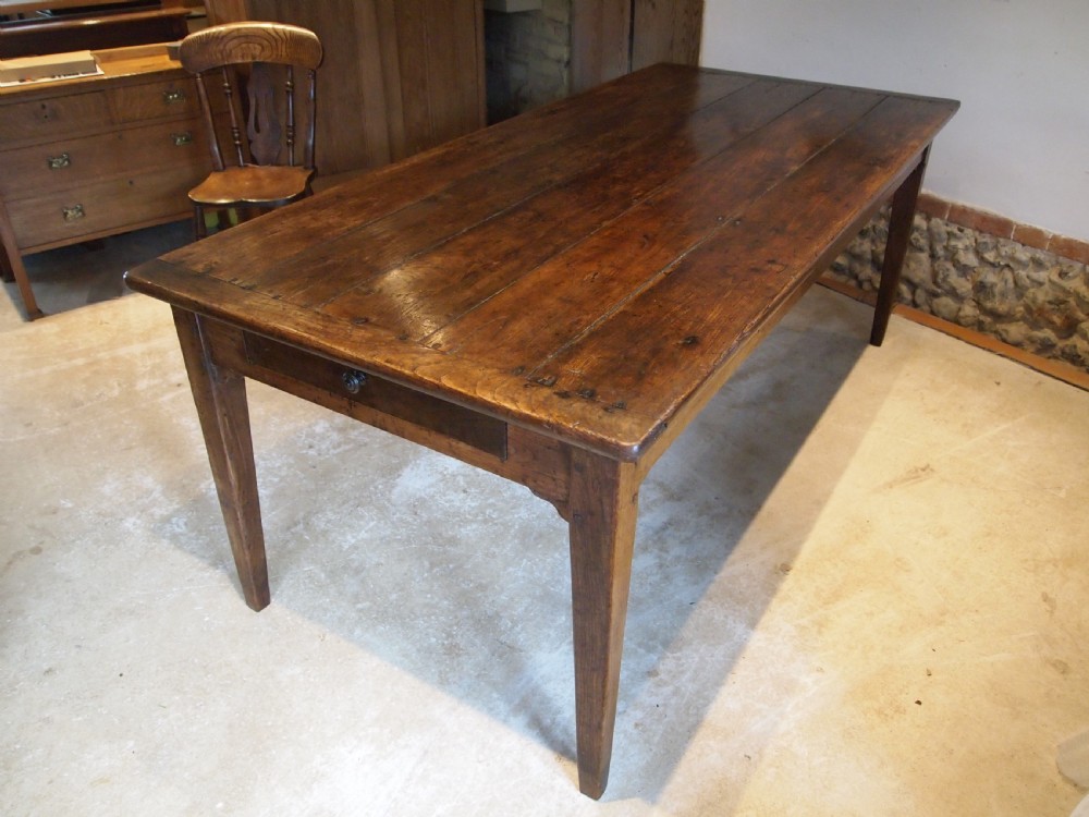 Table Rare Outstanding George III Ash refectory farmhouse dining c1790 View X