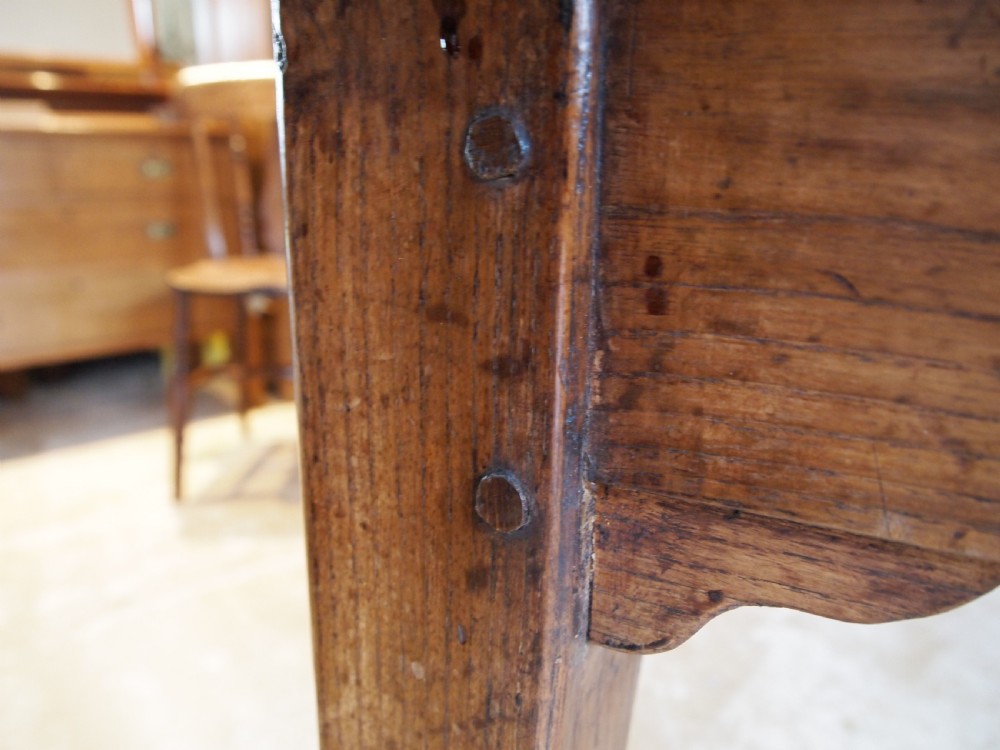 Table Rare Outstanding George III Ash refectory farmhouse dining c1790 View XIII