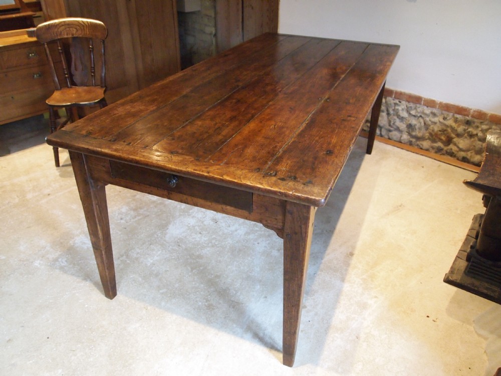 Table Rare Outstanding George III Ash refectory farmhouse dining c1790 View XV