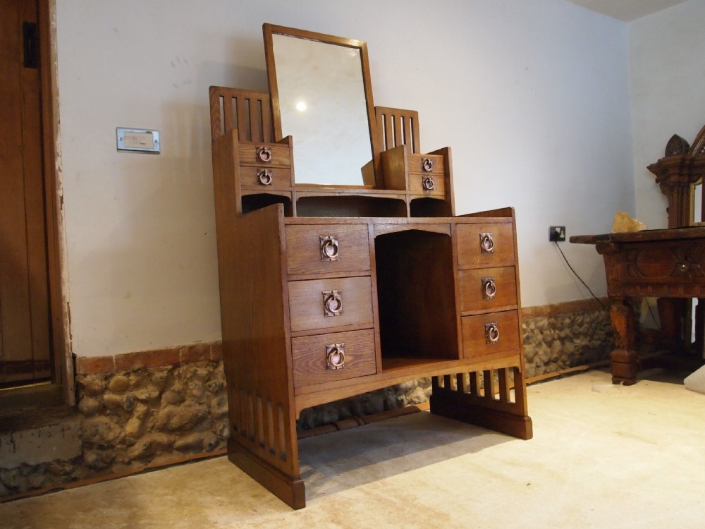 Dressing table rare Arts and Crafts Liberty & co Ash c1900 View VIII
