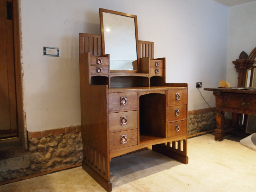 Dressing table rare Arts and Crafts Liberty & co Ash c1900 View XII