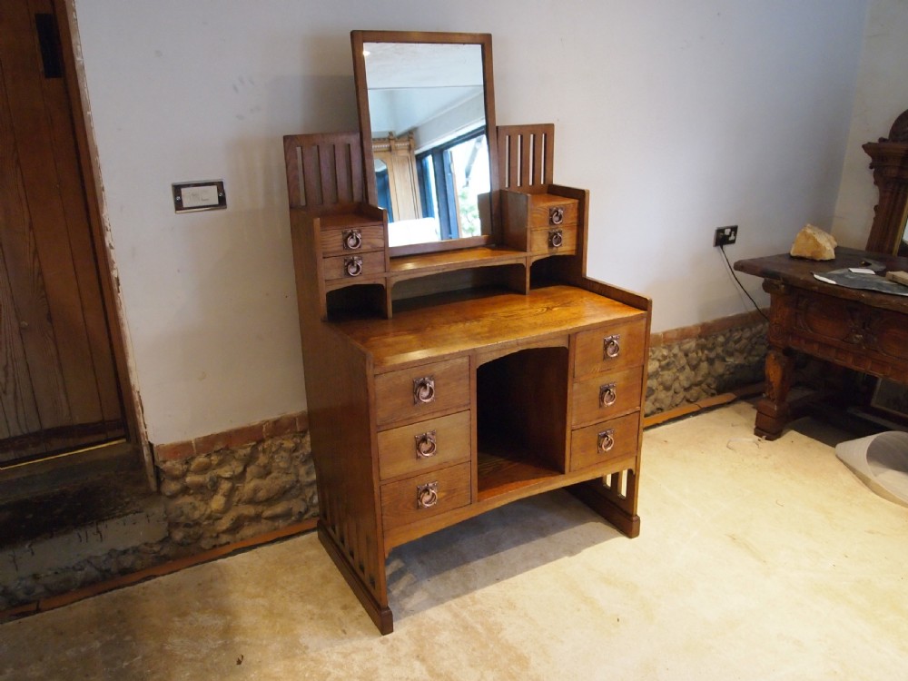 Dressing table rare Arts and Crafts Liberty & co Ash c1900 View XIII