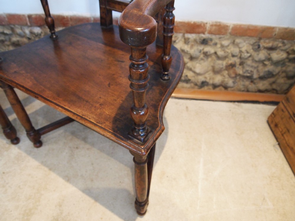 Chairs a rare pair of 19th c French Walnut Caquetoire chairs c1880 View XII