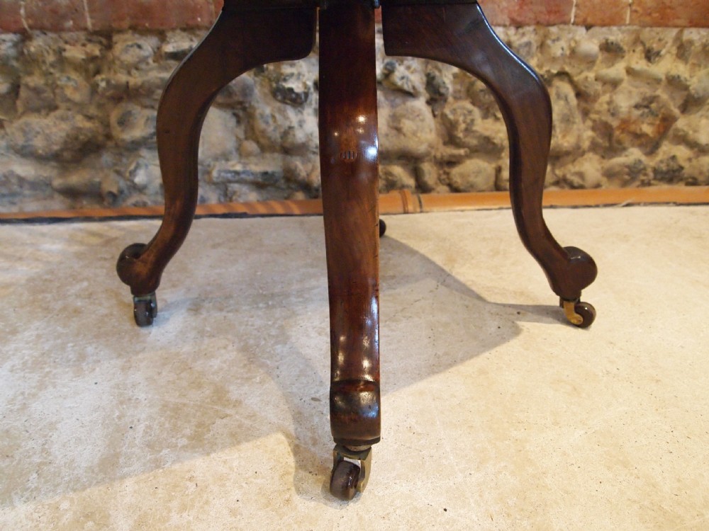Chair fine Victorian swivel desk office chair Walnut c1890 View IV