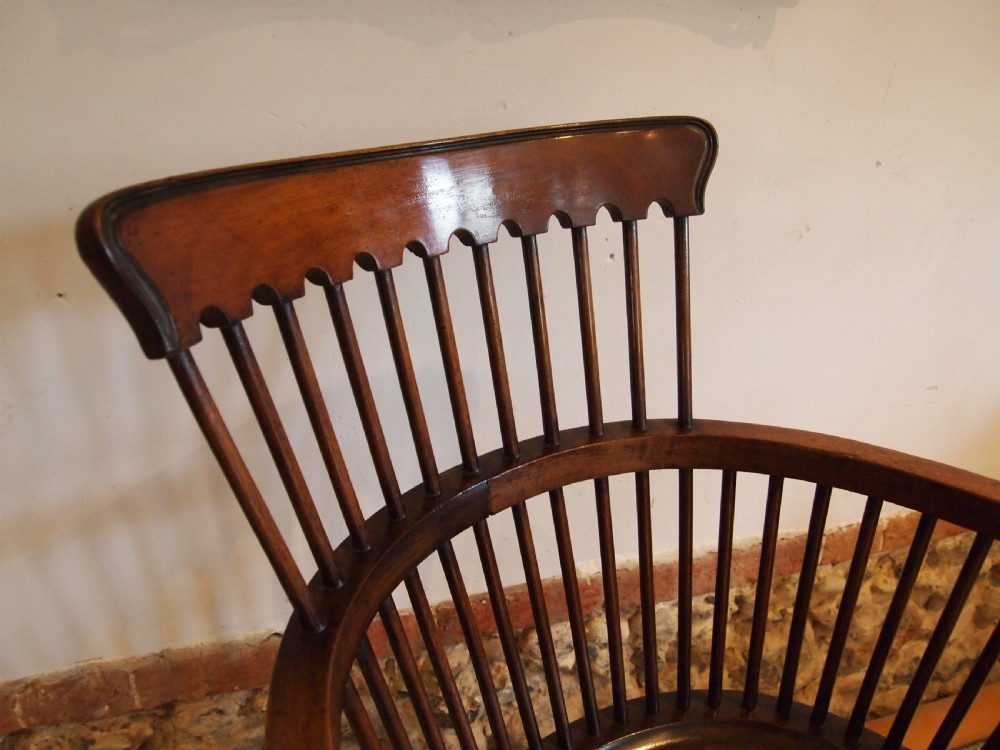 Chair fine Victorian swivel desk office chair Walnut c1890 View VII