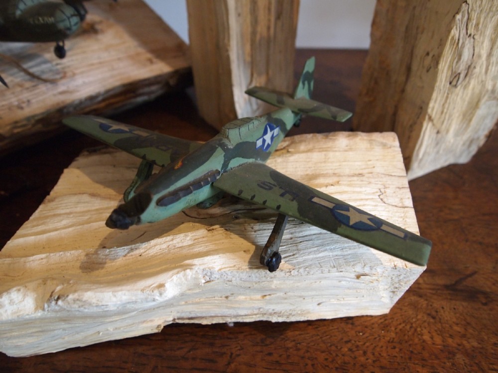 World war II planes scratch built naive folk art toys c1940 View IV