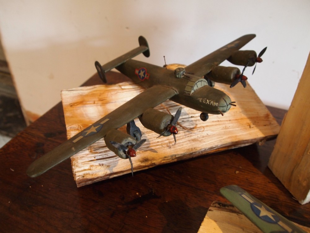 World war II planes scratch built naive folk art toys c1940 View VI