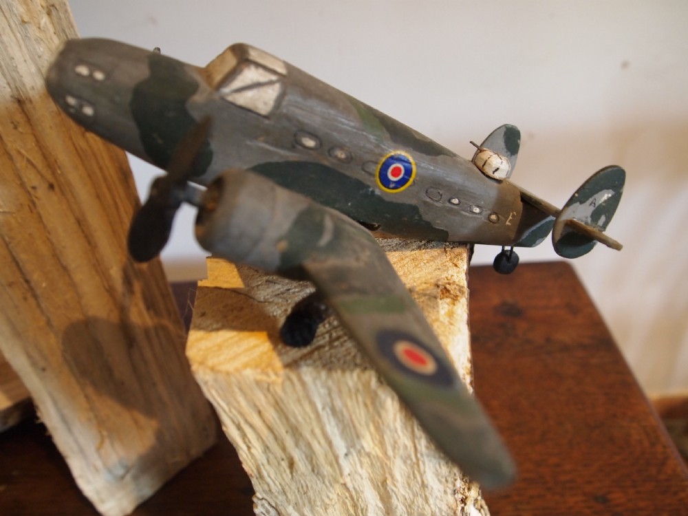 World war II planes scratch built naive folk art toys c1940 View VII