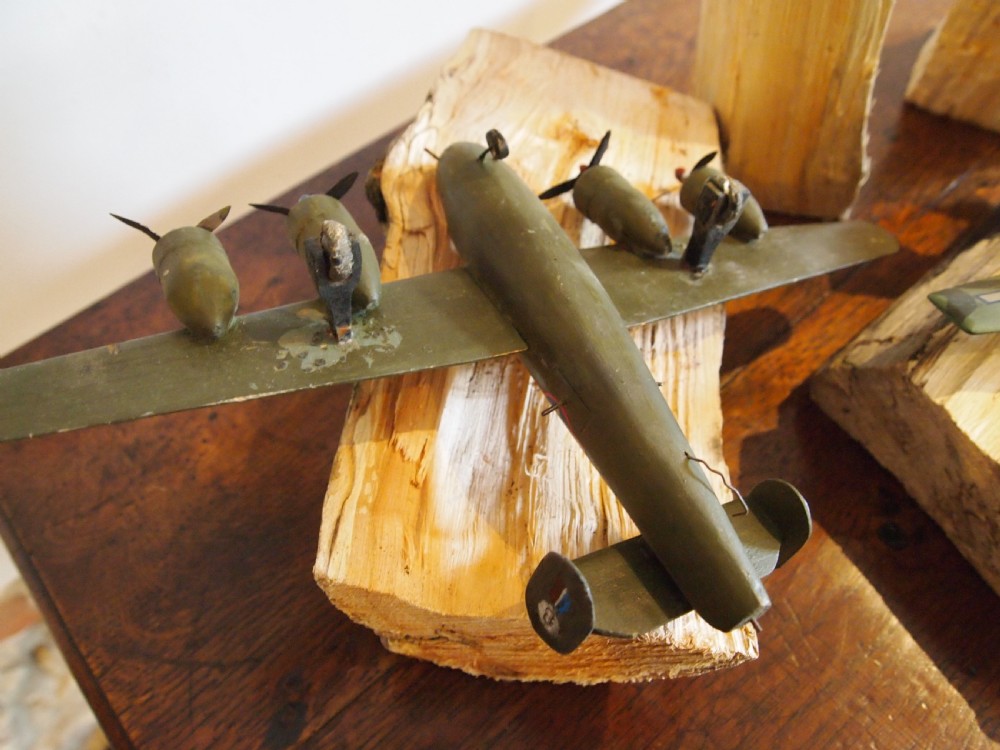 World war II planes scratch built naive folk art toys c1940 View XI