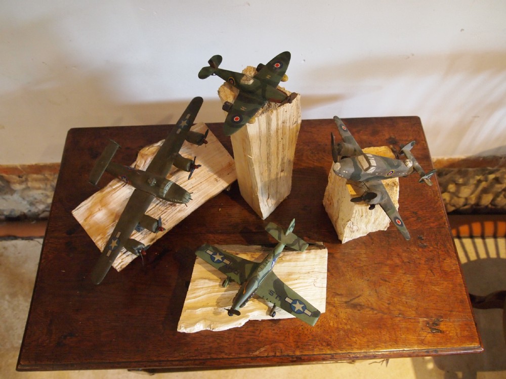 World war II planes scratch built naive folk art toys c1940 View XVII