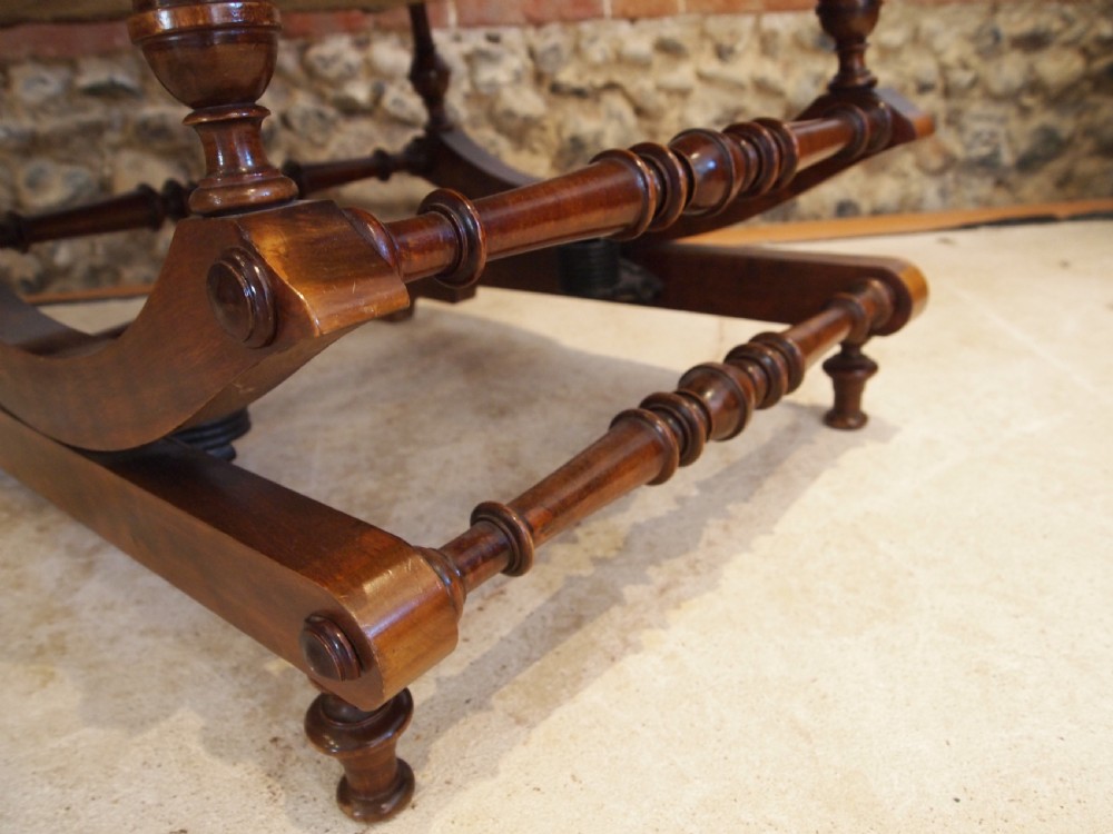 Chair rocking the finest Walnut & leather Victorian rocking chair c1880 View VII