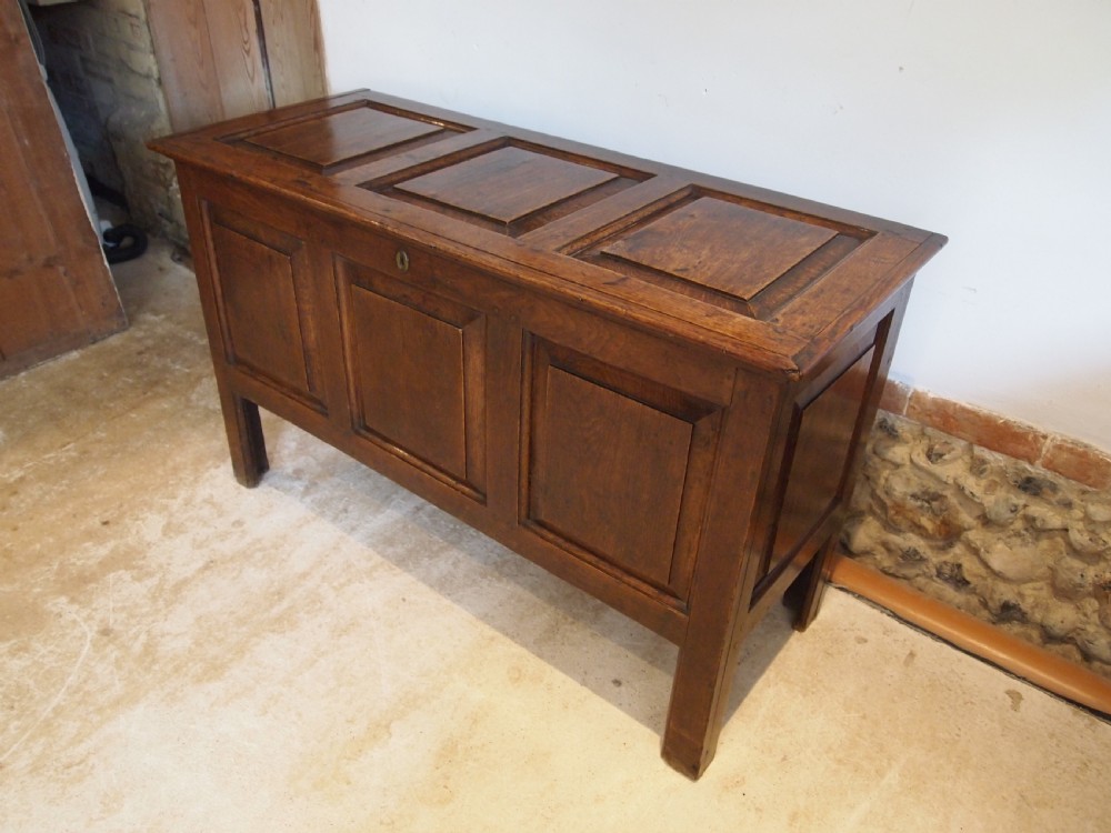 Coffer chest blanket box Queen Anne Oak c1700