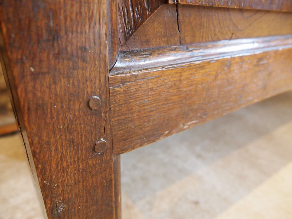 Coffer chest blanket box Queen Anne Oak c1700 View IV
