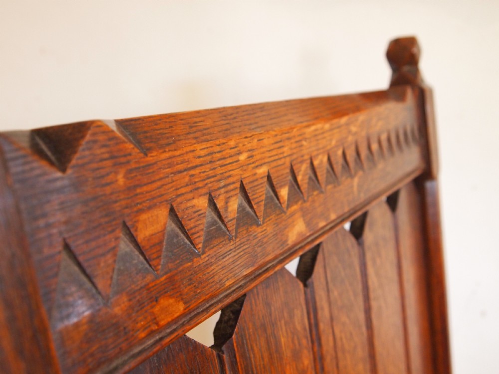 Chair Arts and Crafts Gothic Oak Pugin influenced c1880 View VII