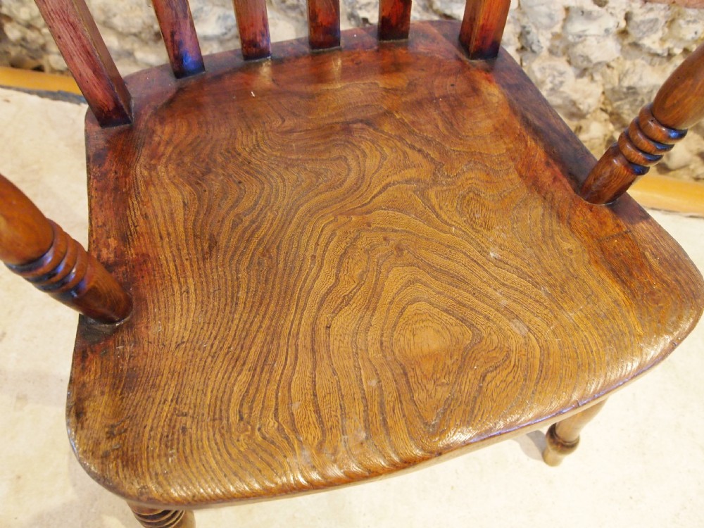 Chair stunning Beech, Ash and Elm Windsor Grandfather chair c1890 View IV