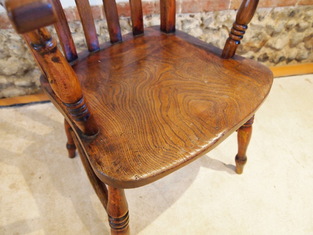 Chair stunning Beech, Ash and Elm Windsor Grandfather chair c1890 View VIII