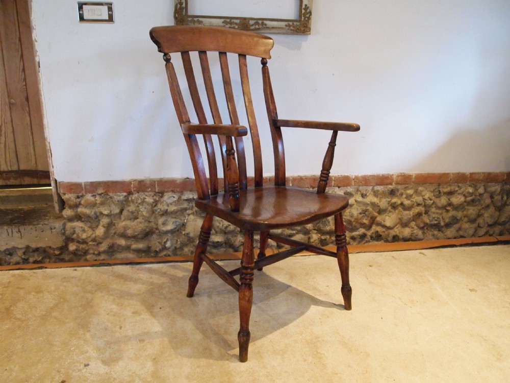 Chair stunning Beech, Ash and Elm Windsor Grandfather chair c1890 View IX
