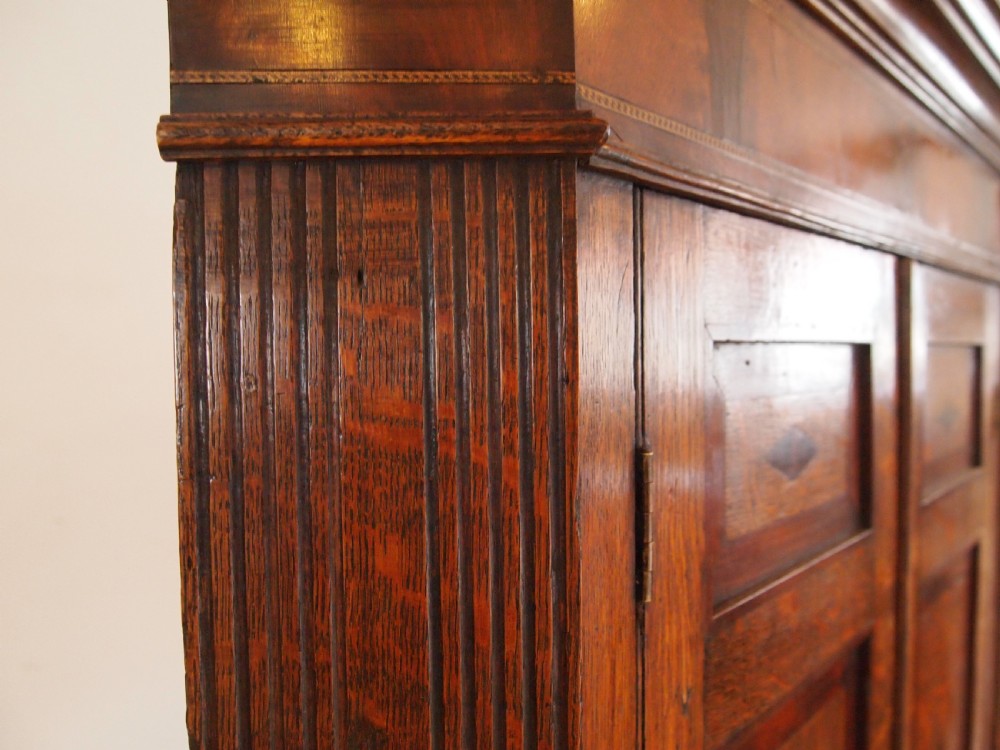 Cupboard corner Fine quality George III Oak and Mahogany c1780 View IV
